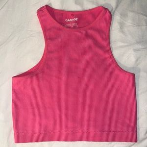 Garage Seamless racer high neck tank pink